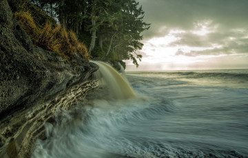 Картинка природа водопады побережье водопад