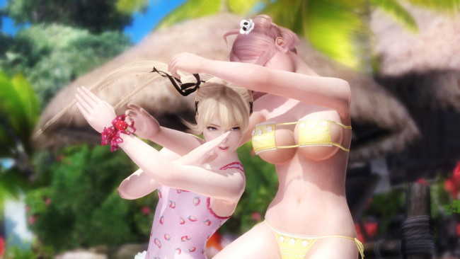 Обои картинки фото видео игры, dead or alive 5, фон, взгляд, девушка, поза