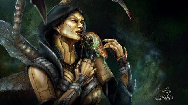 Обои картинки фото видео игры, mortal kombat x, mortal, kombat, x, ди'вора, пчелиная, матка, игра, арт