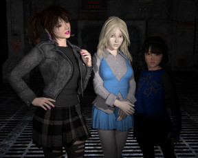 обоя 3д графика, эльфы , elves, девушки, фон, взгляд, эльфийка