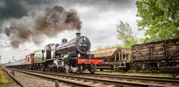 Картинка техника паровозы рельсы паровоз