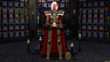 обоя 3д графика, фантазия , fantasy, взгляд, девушка, фон, оружие