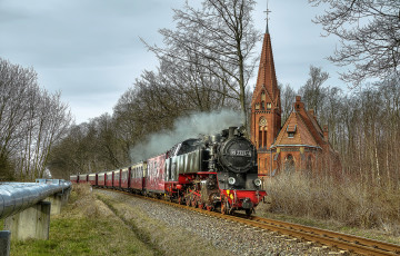 Картинка техника паровозы рельсы паровоз