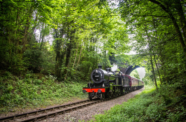 Обои картинки фото техника, паровозы, рельсы, паровоз