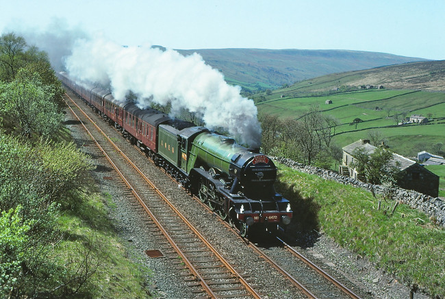 Обои картинки фото техника, паровозы, рельсы, паровоз