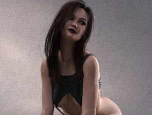 Картинка 3д+графика люди+ people девушка взгляд фон