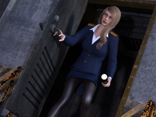 обоя 3д графика, фантазия , fantasy, девушка, взгляд, фон