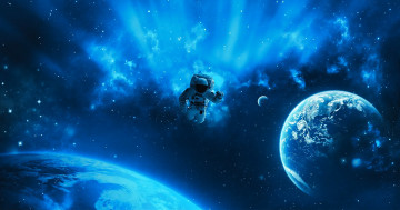 Картинка космос астронавты космонавты планета астронавт