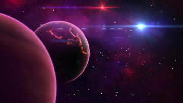 Картинка космос арт галактика звезды вселенная планеты