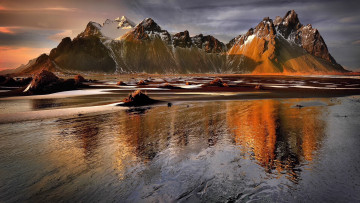 Картинка природа побережье горы море облака