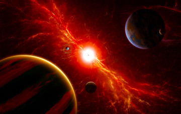 Картинка космос арт галактика звезды вселенная планеты