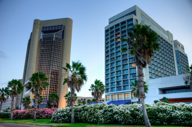 Обои картинки фото downtown corpus christi,  texas, города, - здания,  дома, высотки