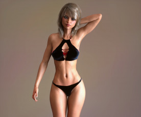 Картинка 3д+графика люди+ people фон взгляд девушка