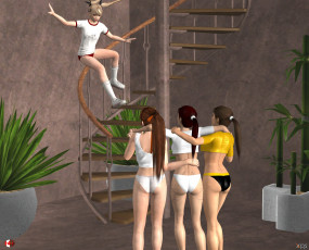 Картинка 3д+графика фантазия+ fantasy фон взгляд девушки