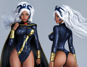 Картинка 3д+графика люди+ people фон взгляд девушки бокс ринг