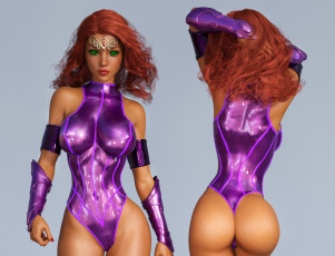 Картинка 3д+графика люди+ people девушка взгляд фон