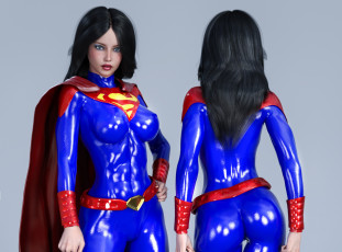 Картинка 3д+графика люди+ people девушки ринг бокс фон взгляд