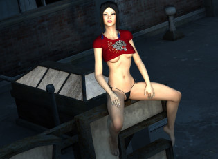 Картинка 3д+графика люди+ people фон взгляд девушка