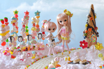 Картинка разное игрушки куклы