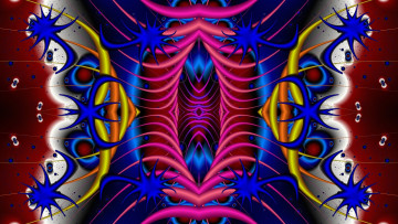 Картинка 3д+графика фракталы+ fractal цвета узор фон