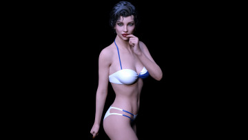 Картинка 3д+графика люди+ people фон взгляд девушка