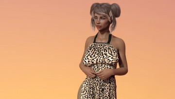 Картинка 3д+графика люди+ people взгляд девушка фон