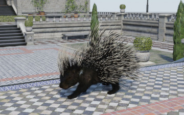 Картинка 3д+графика животные+ animals зверек