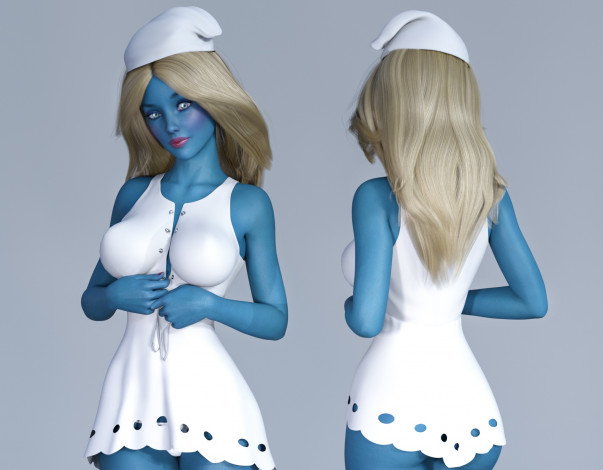 Обои картинки фото 3д графика, существа , creatures, девушка, взгляд, фон