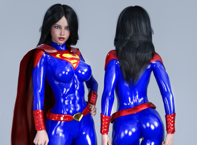 Обои картинки фото 3д графика, люди , people, девушки, ринг, бокс, фон, взгляд