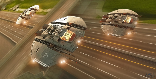 Обои картинки фото фэнтези, космические корабли,  звездолеты,  станции, полёт, трасса, перекрёсток, low, flying, pw, аппарат