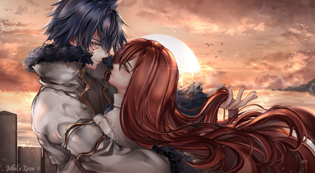 Обои картинки фото аниме, fairy tail, хвост, феи