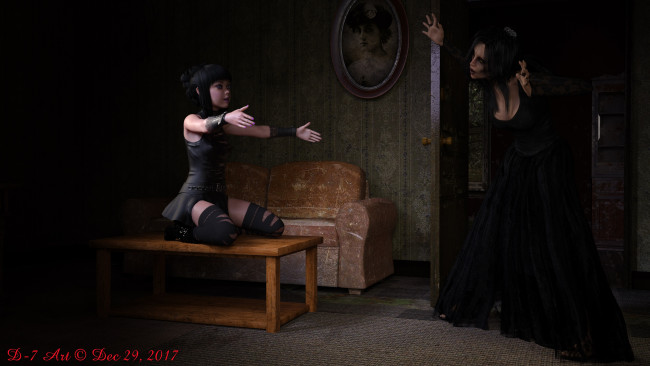 Обои картинки фото 3д графика, фантазия , fantasy, фон, взгляд, девушка