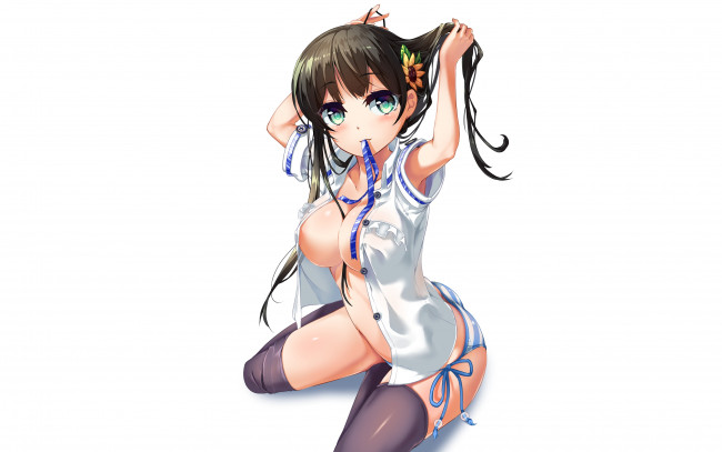 Обои картинки фото аниме, unknown,  другое , фон, взгляд, девушка