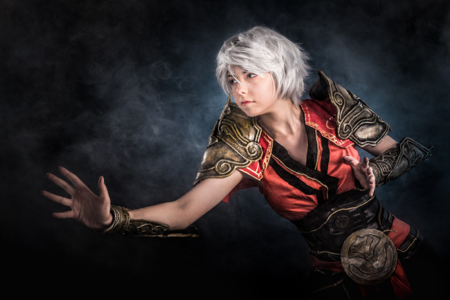 Обои картинки фото разное, cosplay , косплей, униформа, фон, девушка