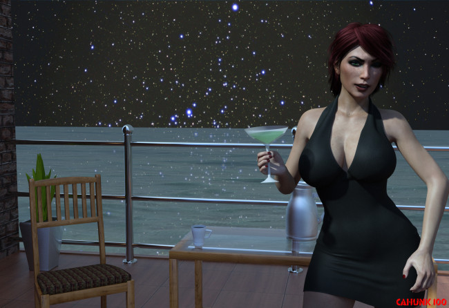 Обои картинки фото 3д графика, люди , people, фон, взгляд, девушка