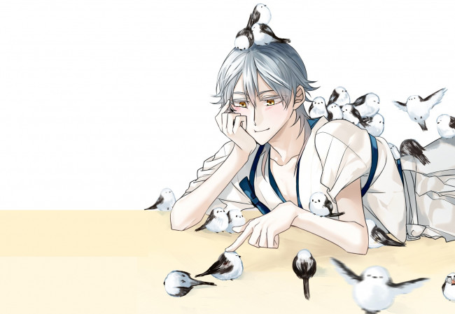 Обои картинки фото аниме, touken ranbu, танец, мечей