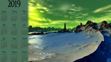 Картинка календари 3д-графика планета