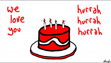 Картинка рисованное праздники торт поздравления