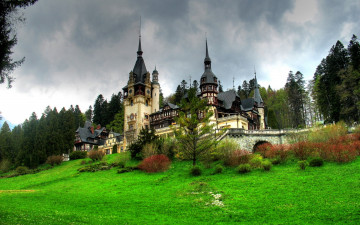 обоя peles castle, prahova county, romania, города, замок пелеш , румыния, peles, castle, prahova, county