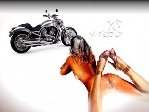 Картинка мотоциклы мото девушкой