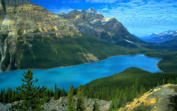 Картинка peyto lake icefields parkway alberta ca природа реки озера