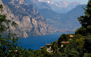 Картинка riva del garda italien природа реки озера