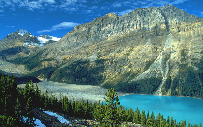 Обои картинки фото peyto, lake, am, icefields, parkway, природа, горы