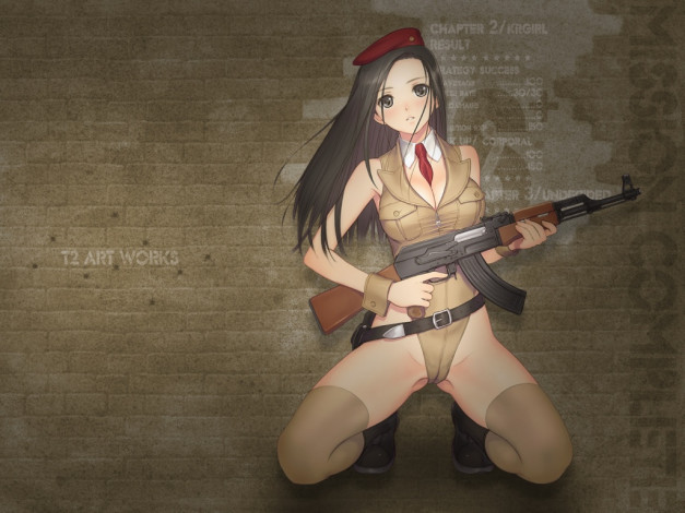 Обои картинки фото аниме, weapon, blood, technology