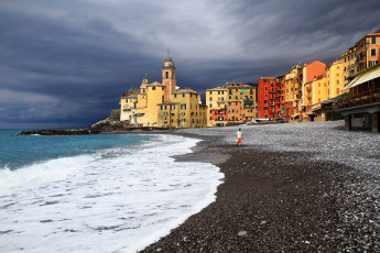 Картинка города пейзажи camogli liguria italy