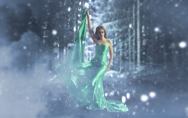 Обои картинки фото -Unsort Креатив, девушки, unsort, креатив, девушка, лес