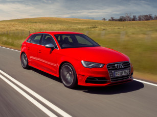 Картинка автомобили audi красный 2013г 8v au-spec sportback s3