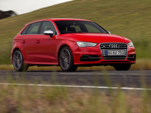 Картинка автомобили audi sportback s3 красный 2013г 8v au-spec