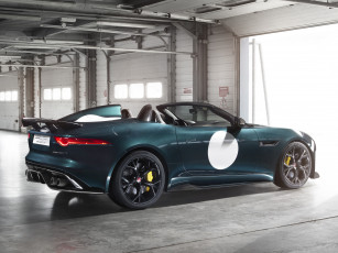 Картинка автомобили jaguar зеленый f-type project 7 2014г