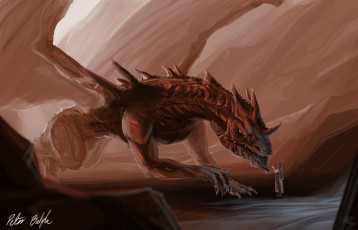 Картинка фэнтези красавицы+и+чудовища дракон девушка